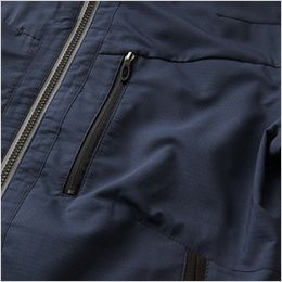 桑和GG 801810[春夏用]ストレッチ軽量長袖ブルゾン 小物入れに便利なファスナー式ポケット付き