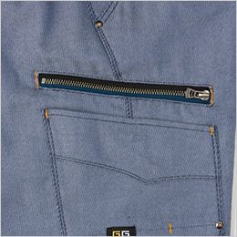 878 桑和 G・GROUND カーゴパンツ(ノータック) ファスナーポケット