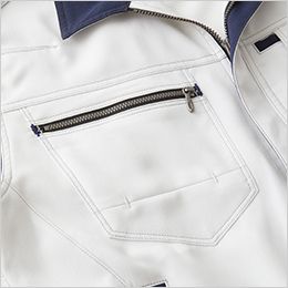 962 桑和 [春夏用]長袖ブルゾン ファスナー式ポケット付き