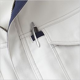 962 桑和 [春夏用]長袖ブルゾン ペン差しポケット付き