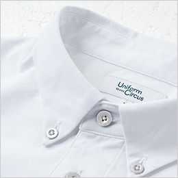 桑和 U771550 [春夏用]Uniform Circus BEAMS 長袖ポロシャツ（ボタンダウン、胸ポケット有）[男性用] 台衿、ブランドネーム、衿共生地