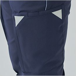 桑和 U8788-08 [春夏用]Uniform Circus BEAMS カーゴパンツ サイドポケット。サイドポケット角の反射素材により視認性UP
