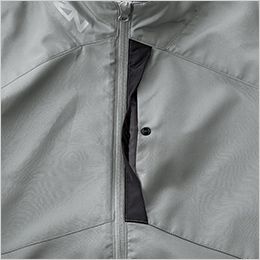 サンエス EF96030S [春夏用]スターターセット(半袖)[男女兼用] 隠しボタン付き左胸ポケット。ポケット内のモノが落ちにくい仕様。