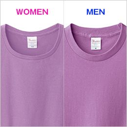 00085-CVT ヘビーウェイトTシャツ(男女兼用) ウーマンサイズは首リブ細めな作り
襟ぐりが広めで女性らしい仕様になっています