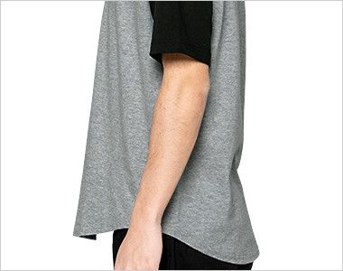 00106-CRT 5.6オンス ヘビーウェイトラグランTシャツ[男女兼用] 脇腹にもプリントが可能な丸胴仕様