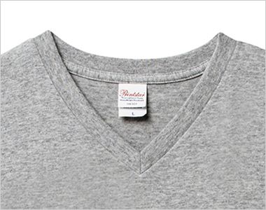 00108-VCT 5.6オンス ヘビーウェイト VネックTシャツ[男女兼用] ラベル（襟ネーム）は、簡単に手でちぎれるティア・アウェイラベル