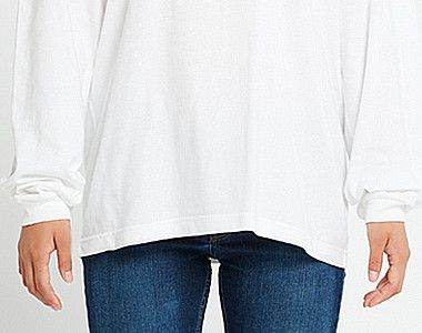 00114-BCL 5.6オンス ヘビーウェイトビッグLS-Tシャツ 裾部分