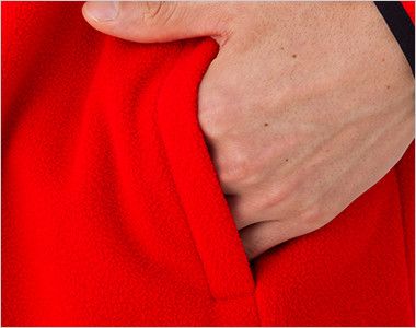 軽防寒 フリースジャケット(男女兼用) 両脇ポケット付き