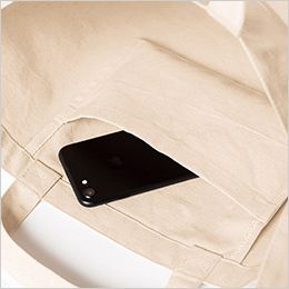 00779-TSH キャンバスショルダートートバッグ(ポケット付) ポケット付き