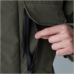 TS DESIGN 1927 [秋冬用]リフレクティブファイバーダウンコート[男女兼用] 縦ファスナーポケット