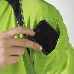 3085 TSデザイン スマートネックシャツ(男女兼用) マルチスリーブポケット仕様