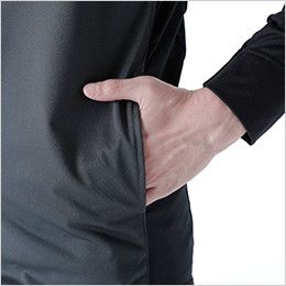 TSデザイン 4235 [秋冬用]ラミネートロングスリーブジップシャツ(男女兼用) ポケット
