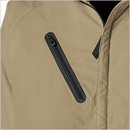 TS DESIGN 43326 [秋冬用]ライトウォームジャケット[男女兼用] 胸ファスナー、ブラック反射仕様