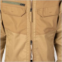 TS DESIGN 55356 [秋冬用]ニッカーズハイブリッドジャケット[男女兼用] ダブルジッパー仕様で上側には共生地の引き手付き