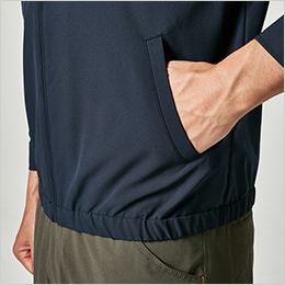 TS DESIGN 5607[春夏用]TSエコダブルライトクロス スウィングトップ[男女兼用] 裾リブ仕様、ポケット付き