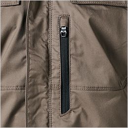 TS DESIGN 5806 [春夏用]TCNライトクロスジャケット[男女兼用] 左胸には縦ファスナーのポケットも採用して物の落下を防ぐ