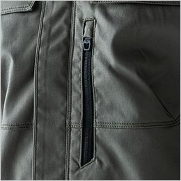 TS DESIGN 5816 [秋冬用]TCNクロスジャケット[男女兼用] 縦ファスナーポケット