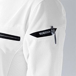 TSデザイン 81305 ES ワークニットロングポロシャツ(男女兼用) マルチスリーブポケット