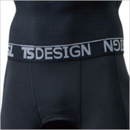 TS DESIGN 82241[秋冬用]腹巻き付きロングパンツ 腹巻き付き、ブランドロゴのウエストデザイン
