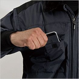 846326 TSデザイン かっこいいドカジャン防寒 ウインターフライトジャケット(男女兼用)  ポケット