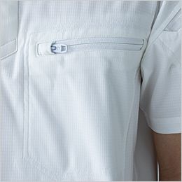 TS DESIGN 8465 [通年]ES DEO トリコットショートスリーブポロシャツ[男女兼用] 左胸ファスナーポケット仕様
