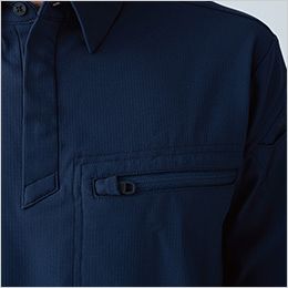 TS DESIGN 84651 [通年]ES DEO トリコットロングスリーブポロシャツ[男女兼用] ファスナーポケット仕様