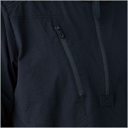 TS DESIGN 85605 [春夏用]TS DEO ドッツロングスリーブハーフジップ[男女兼用] ファスナーポケット