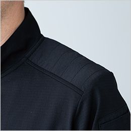 TS DESIGN 85655 [春夏用]TS DEOドッツショートスリーブハーフジップ[男女兼用] 肩補強
