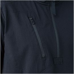 TS DESIGN 85655 [春夏用]TS DEOドッツショートスリーブハーフジップ[男女兼用] ファスナーポケット