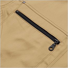 ジーベック 1633[春夏用]T/Cサマーツイル長袖シャツ[男女兼用] ファスナーポケット