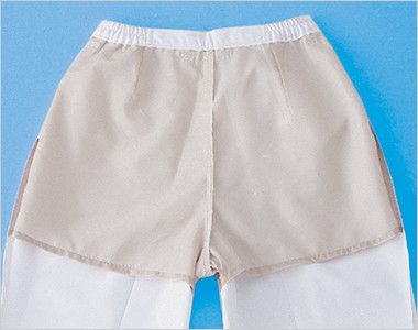 ジーベック 25311 スラックス(裾ネット)(女性用) 腰まわり裏側に肌色の別布を配して、下着が透けにくくなるように配慮しています。