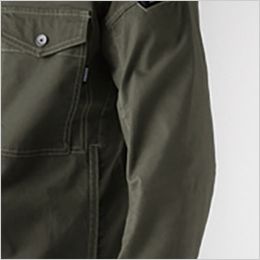 ジーベック 2833 [春夏用]現場服 長袖シャツ[男性用] 袖は動きやすい3Dカット。