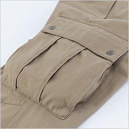 ジーベック 2856 [春夏用]カーゴパンツ[男性用] 両脇フラップ＆マチ付きカーゴポケット。