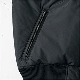 ジーベック 322 密度タフタボリューム中綿防寒防寒ブルゾン 金属ファスナー使用のポケット