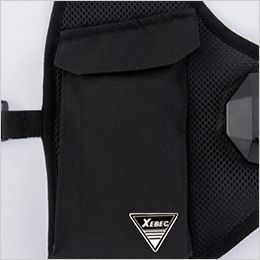 ペルチェベストセット (バッテリー付き) 左脇にバッテリー、コントローラー収納可能なポケット。