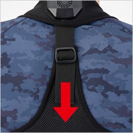 ジーベック 33016 [春夏用]ペルチェベストセット(バッテリー無し)[男性用] 背中の調節ゴムで様々な体型に対応。