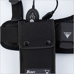 ジーベック 33018 [春夏用]ペルチェベストセット(バッテリー無し)[男性用] 両脇にバッテリーとコントローラー収納可能なポケット。