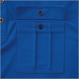 ジーベック6041[春夏用]JIS制電 長袖ポロシャツ[男女兼用] ポケットドットボタン仕様