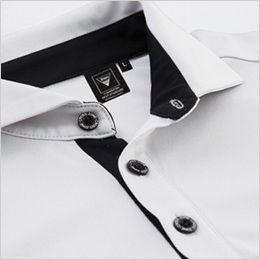 ジーベック 6090[春夏用]エコ制電 半袖ポロシャツ[男女兼用] 内台襟、下前立て配色