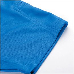 ジーベック 6160 カラーライダース半袖ジップアップシャツ(男女兼用) 折り返し仕様の袖口