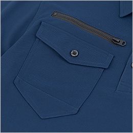 ジーベック 6300 [通年]半袖ポロシャツ[男女兼用] 両胸フラップ付きポケット。
