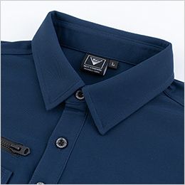 ジーベック 6305 [通年]長袖ポロシャツ[男女兼用] 台襟仕様で清潔できちんとした印象に。
