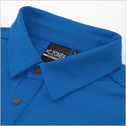 ジーベック6670[春夏用]クロスゾーン エコストレッチ半袖ポロシャツ[男女兼用] 台襟仕様で清潔＆きちんとした印象