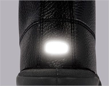 ジーベック 85022 安全中編上靴 樹脂先芯 樹脂先芯 視認性を高める反射材を使用。夜間や暗所での安全性を高めています。
