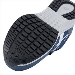 ジーベック 85113 プロスニーカー[男女兼用] 水や油で滑りやすい場所での転倒事故を軽減する滑りにくい靴底仕様。
