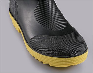 ジーベック 85763 ショート丈安全長靴 パーツの貼り合わせがないPVCインジェクション製法(射出成型)での成型なので水漏れの心配がありません。