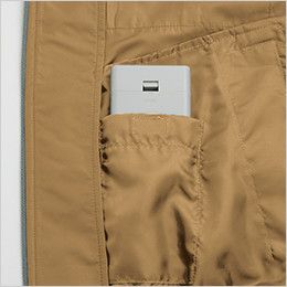 KU91400[春夏用]空調服®  綿100％長袖ブルゾン 電池ボックス専用ポケット