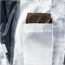 ジーベック XE98006 [春夏用]空調服 迷彩半袖ブルゾン ポリ100％ バッテリーポケット付き