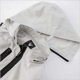 ジーベック XE98029[春夏用]空調服® サイドファン綿100%ベスト(フード付き) 取り外し可能なフード