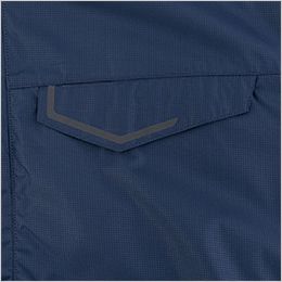 ジーベック XE98038 [春夏用]空調服®半袖ブルゾン[男性用] 左胸ポケットはモノを傷つけにくい隠し仕様。（反射プリント入り）